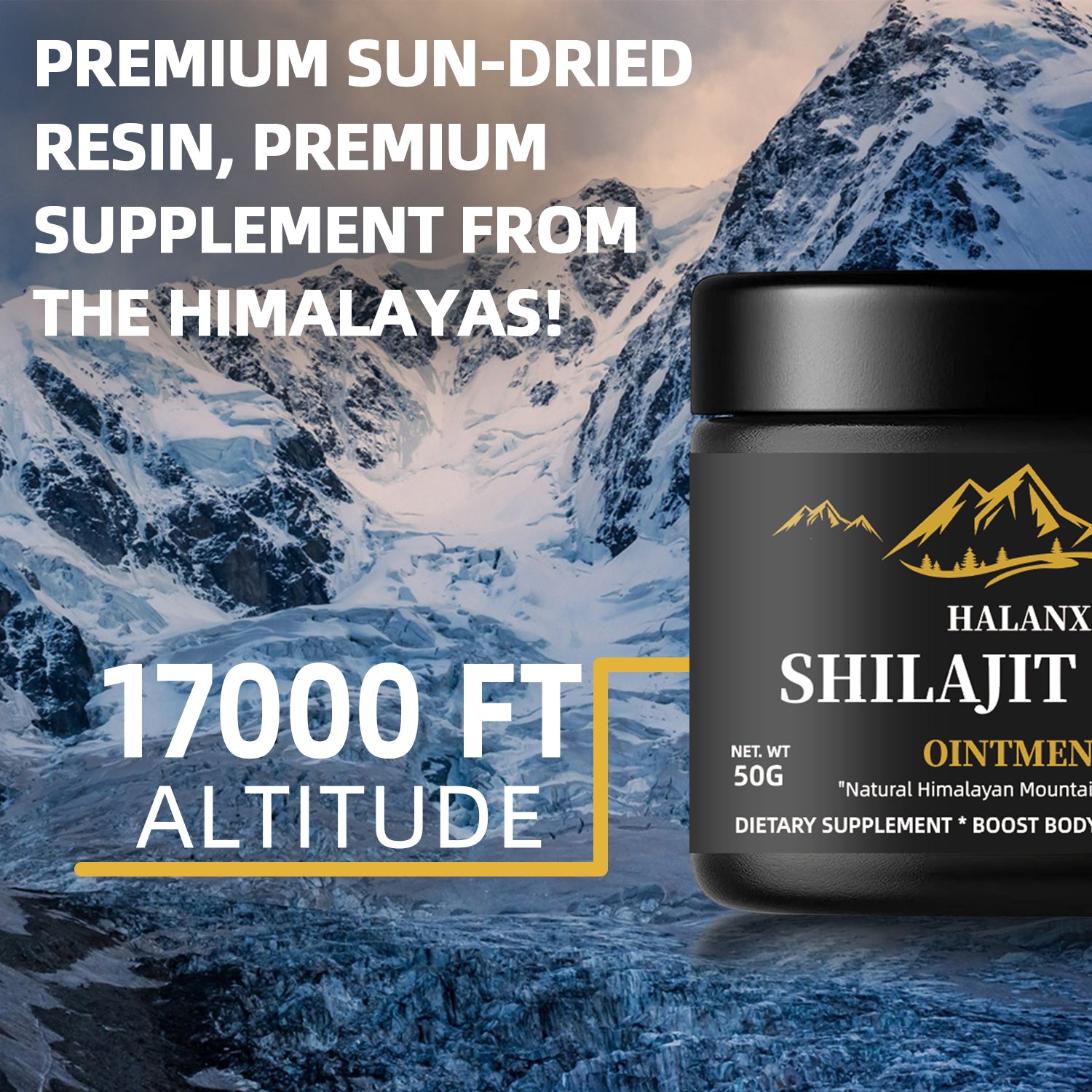 Pure Himalayan Shilajit Resin - Natural Energy Booster &amp; Anti-Aging Supplement