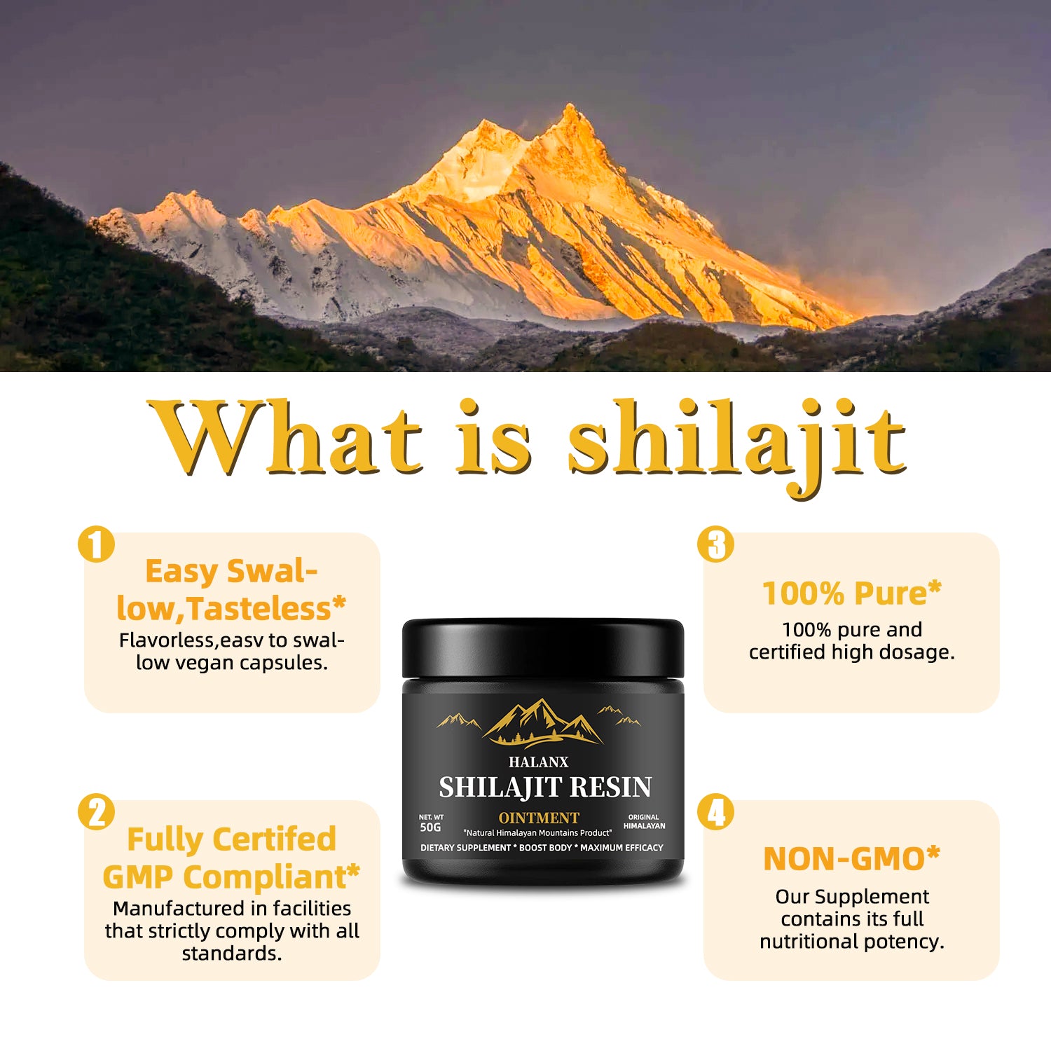 Pure Himalayan Shilajit Resin - Natural Energy Booster &amp; Anti-Aging Supplement