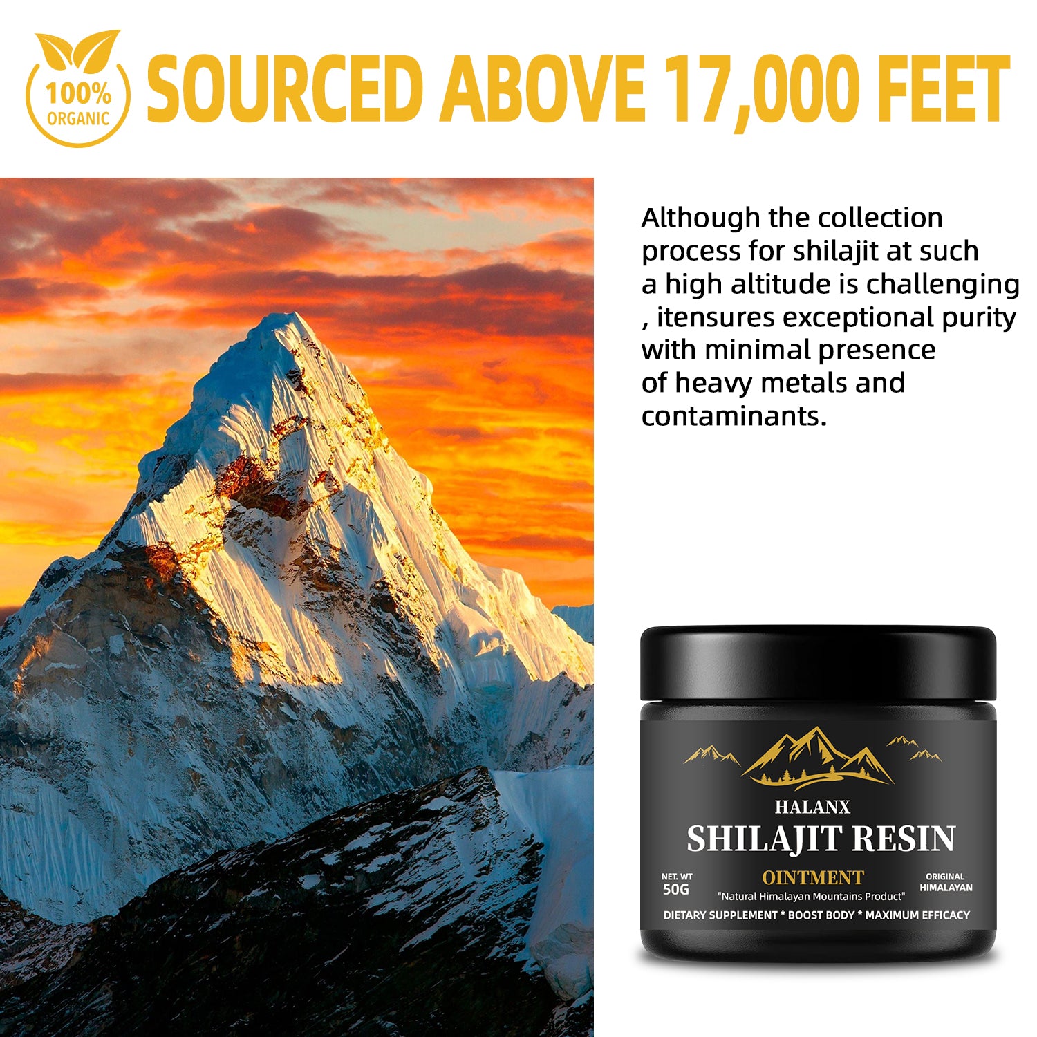 Pure Himalayan Shilajit Resin - Natural Energy Booster &amp; Anti-Aging Supplement