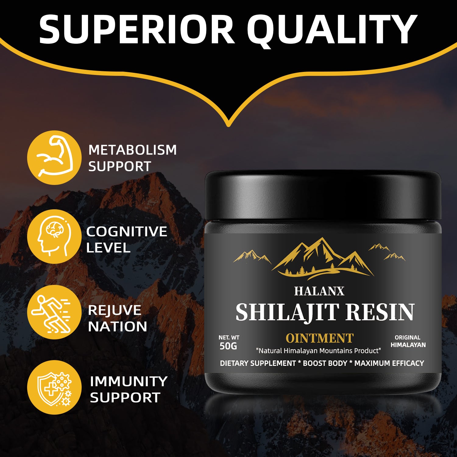 Pure Himalayan Shilajit Resin - Natural Energy Booster &amp; Anti-Aging Supplement